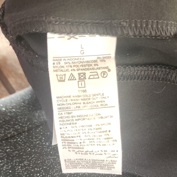 Old Navy Stevie High Rise Black Metallic Pants Size Large - Picture 5 of 6